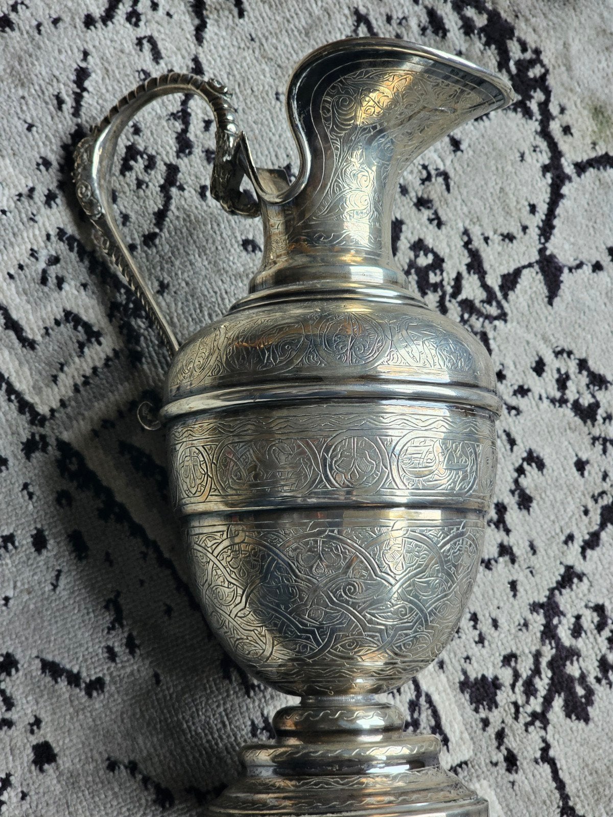Egyptische vinkanna zilver 900, Antiek en Kunst, Ophalen of Verzenden, Zilver