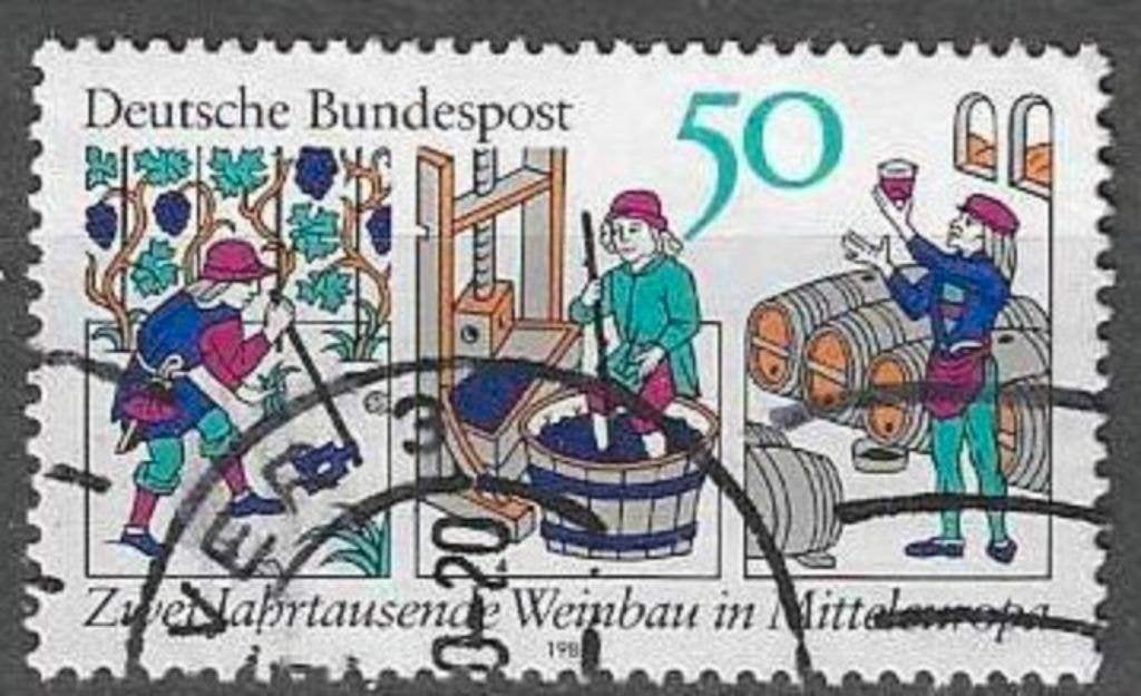 Duitsland Bundespost 1980 - Yvert 909 - Wijnbouw (ST), Verzenden, Gestempeld
