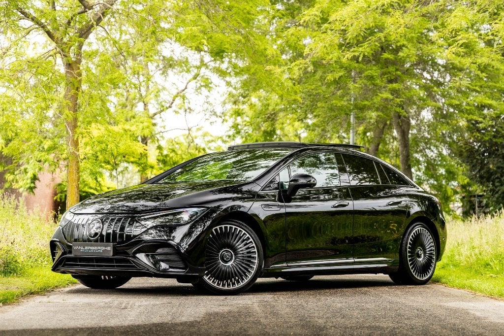 Mercedes EQE43 AMG 4-Matic * Burmester * Pano * ACC * BTW, Parkeerassistent, Zwart, 350 kW, BTW verrekenbaar