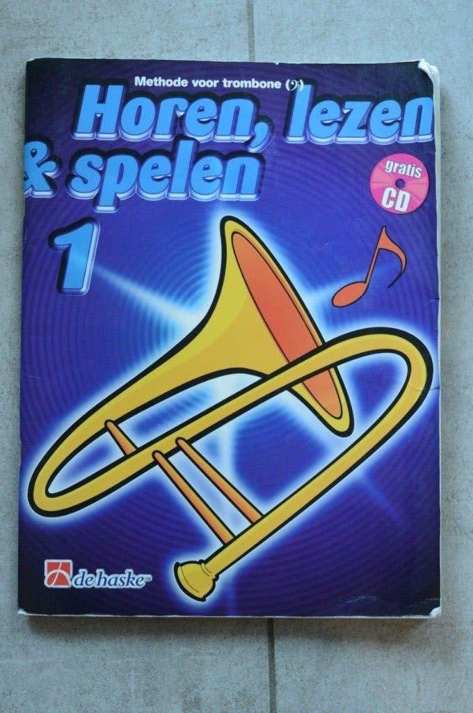 Trombone boek: Horen, lezen en spelen 1, Ophalen of Verzenden, Gelezen, Instrument