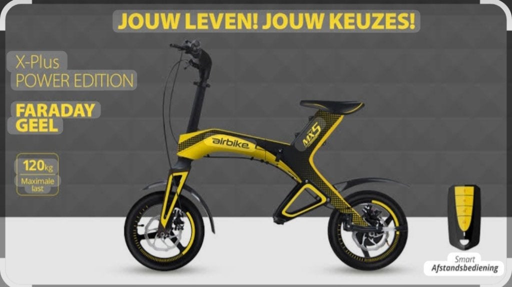 Air bike E vouwscooter, Fietsen en Brommers, Ophalen, Zo goed als nieuw, Overige merken