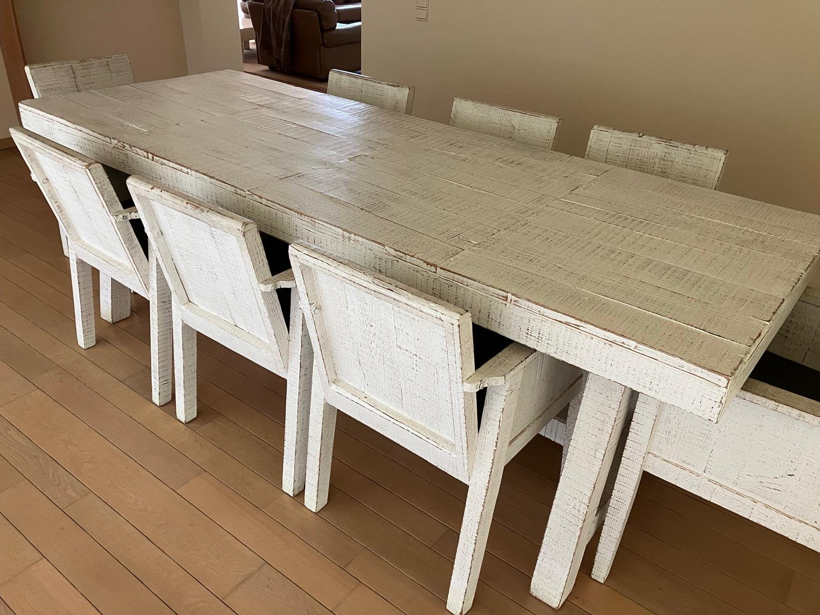 Tafel met bijhorende stoelen (incl kussens), Huis en Inrichting, Ophalen, Zo goed als nieuw