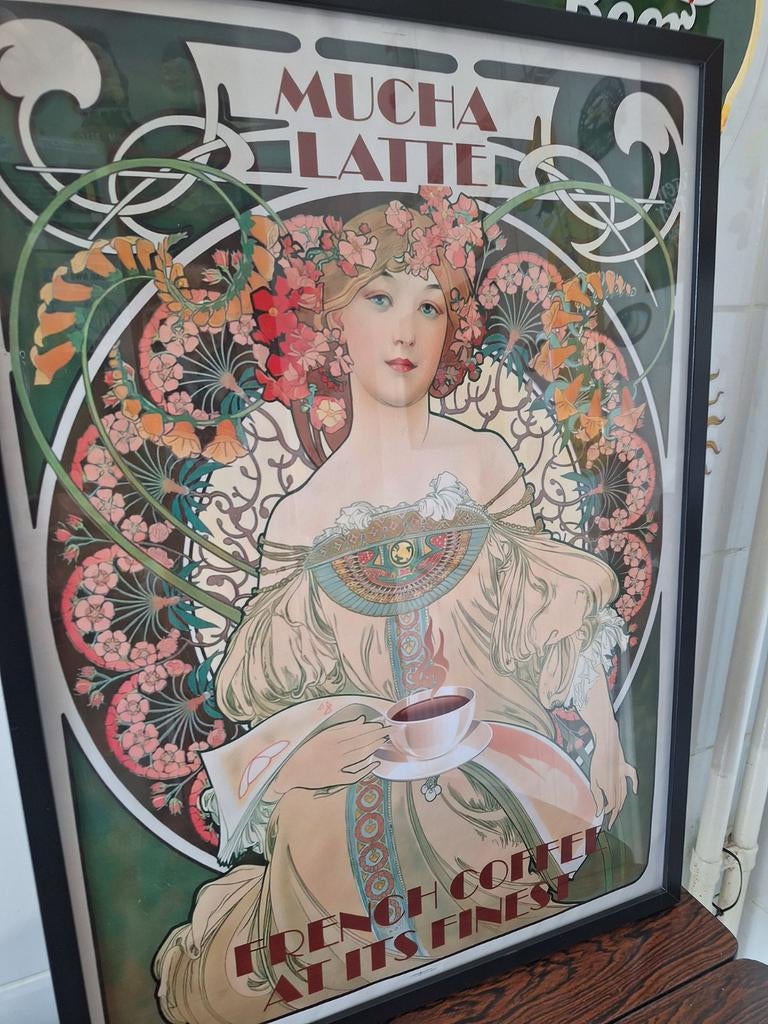 Canvas retro poster  mucha  50 x 70 cm, Ophalen