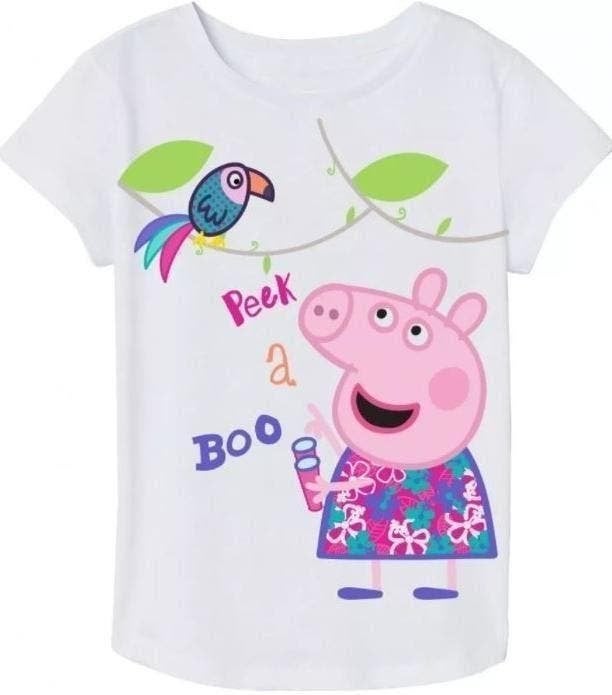 Peppa Pig T-shirt - Wit - Maat 98 - 104 - 110 - Katoen, Kinderen en Baby's, Kinderkleding | Maat 104, Meisje, Nieuw, Ophalen of Verzenden
