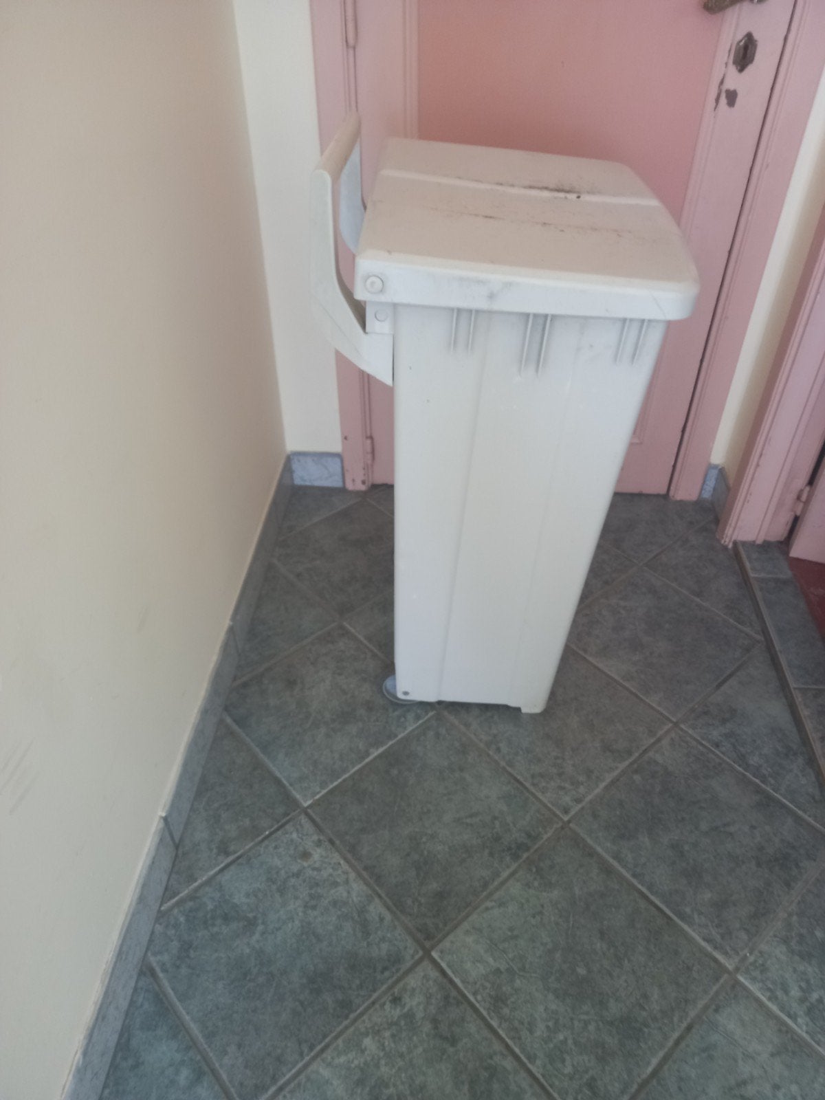 grande poubelle avec couvercle et roulette 80 cm hauteur, Enlèvement