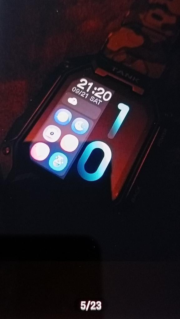 Prachtige heren Kospet tank 1 smartwatch, Hartslag, Zwart, Ophalen of Verzenden, Zo goed als nieuw
