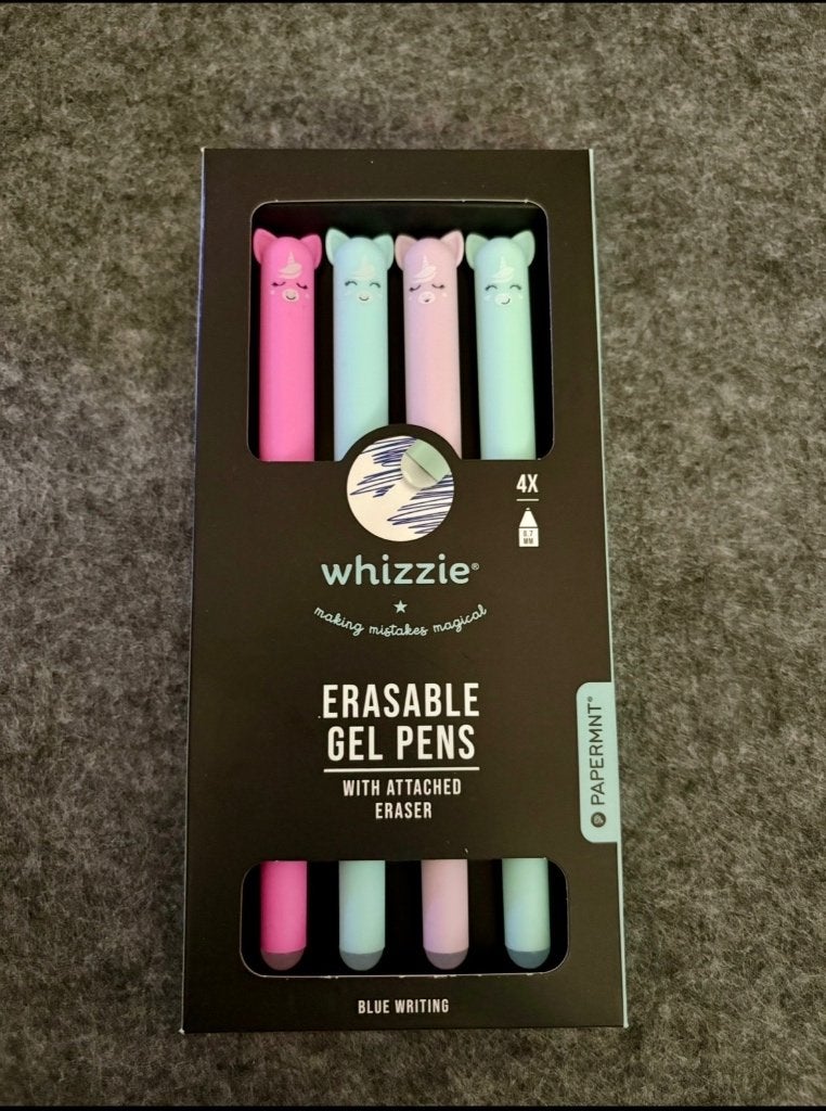 4x Erasable Gel Pens •  Unicorn, Overige merken, Pennenset, Nieuw, Met doosje