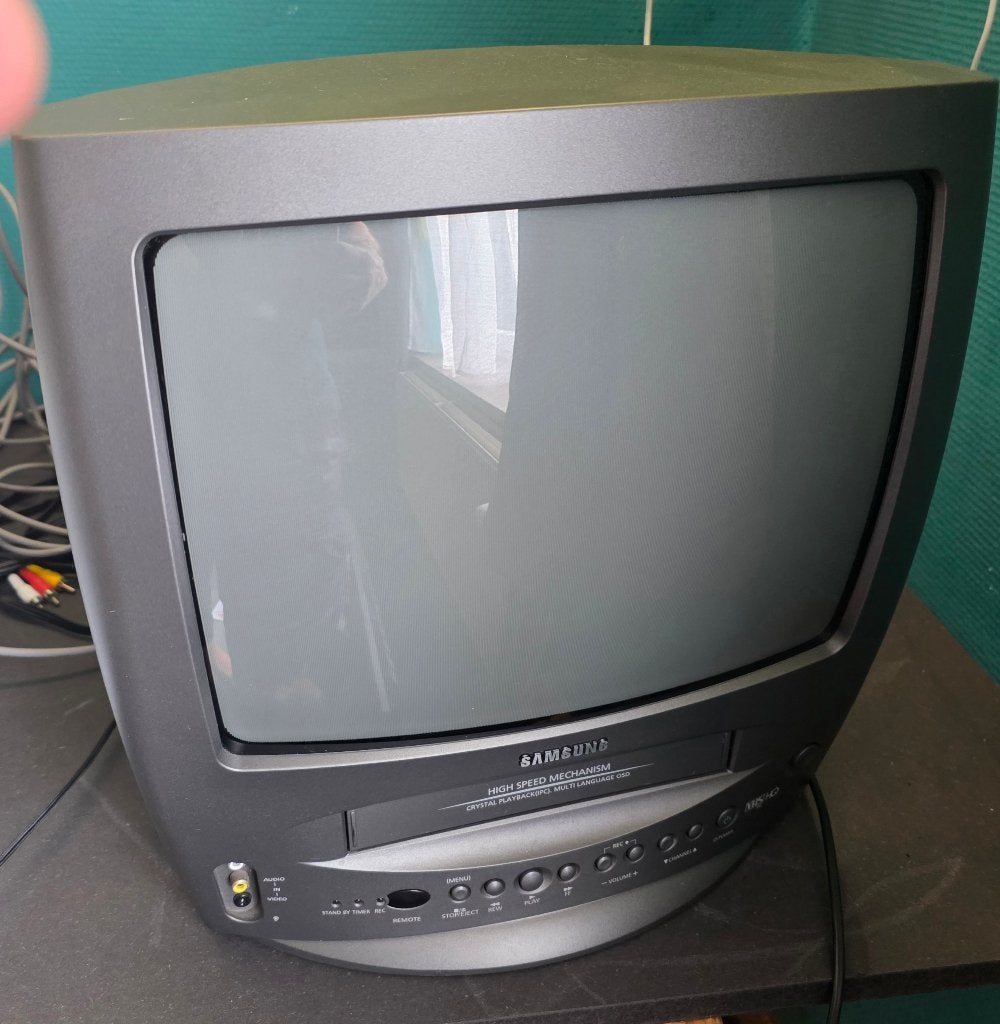 tv samsung avec vhs tx-14n5, Audio, Tv en Foto, Vintage Televisies, Ophalen, Gebruikt, Minder dan 40 cm, Samsung