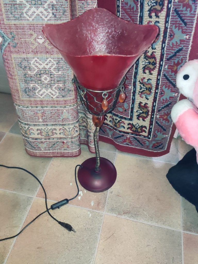 Lampe décorative vintage., Lampe d'ambiance, Vintage, Blanc, 55 cm