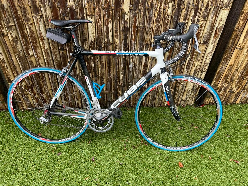 Racefiets Cube full carbon, 28 inch, Gebruikt, 10 tot 15 versnellingen, Velgrem