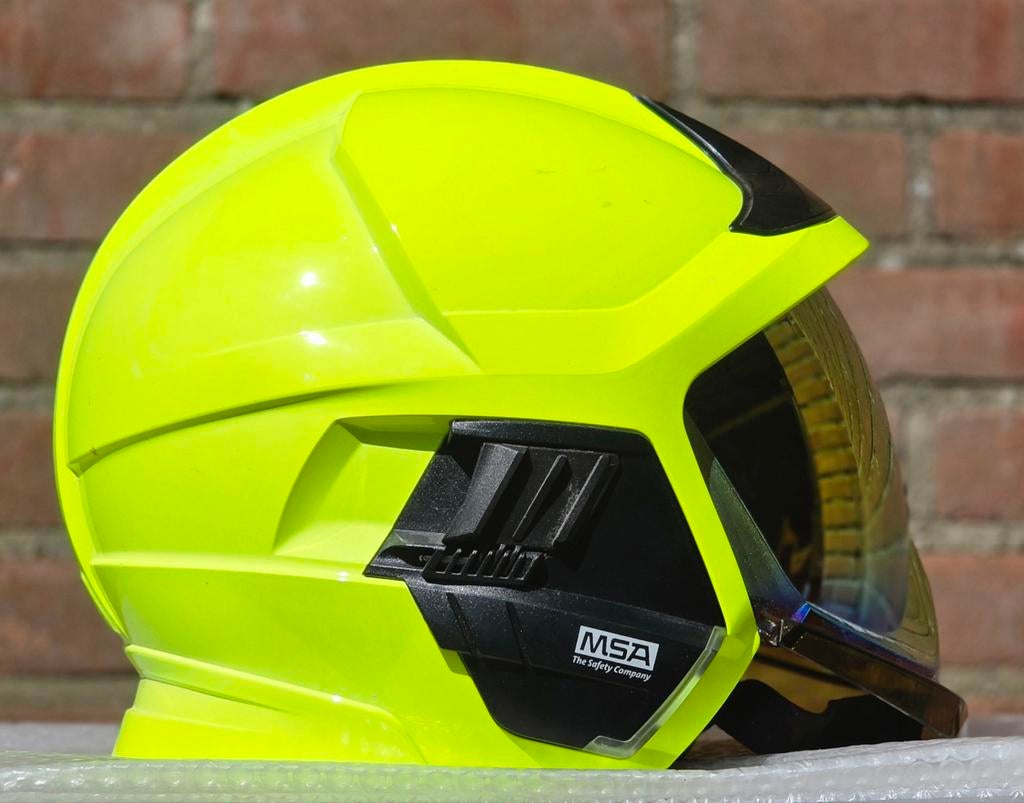 Brandweerhelm brandweer MSA F1xF M, Verzamelen, Ophalen of Verzenden