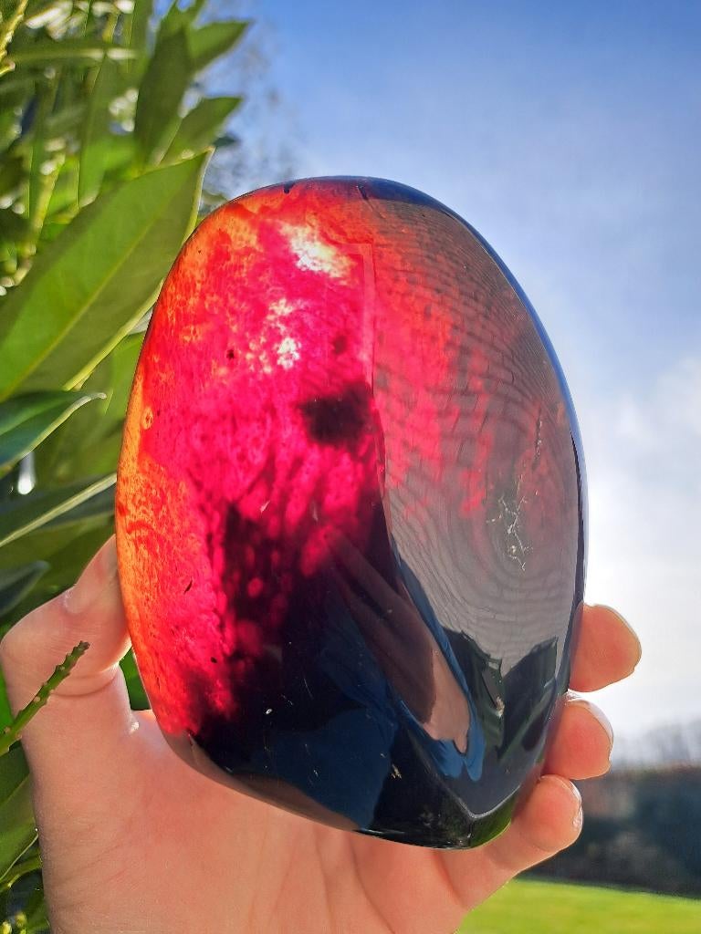 Indonesische blauwe barnsteen – veelkleurig, 318 gram! wow!, Ophalen of Verzenden, Fossiel