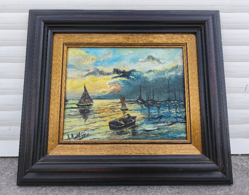 Huile sur toile marine signe m matthys, Enlèvement ou Envoi, Toile