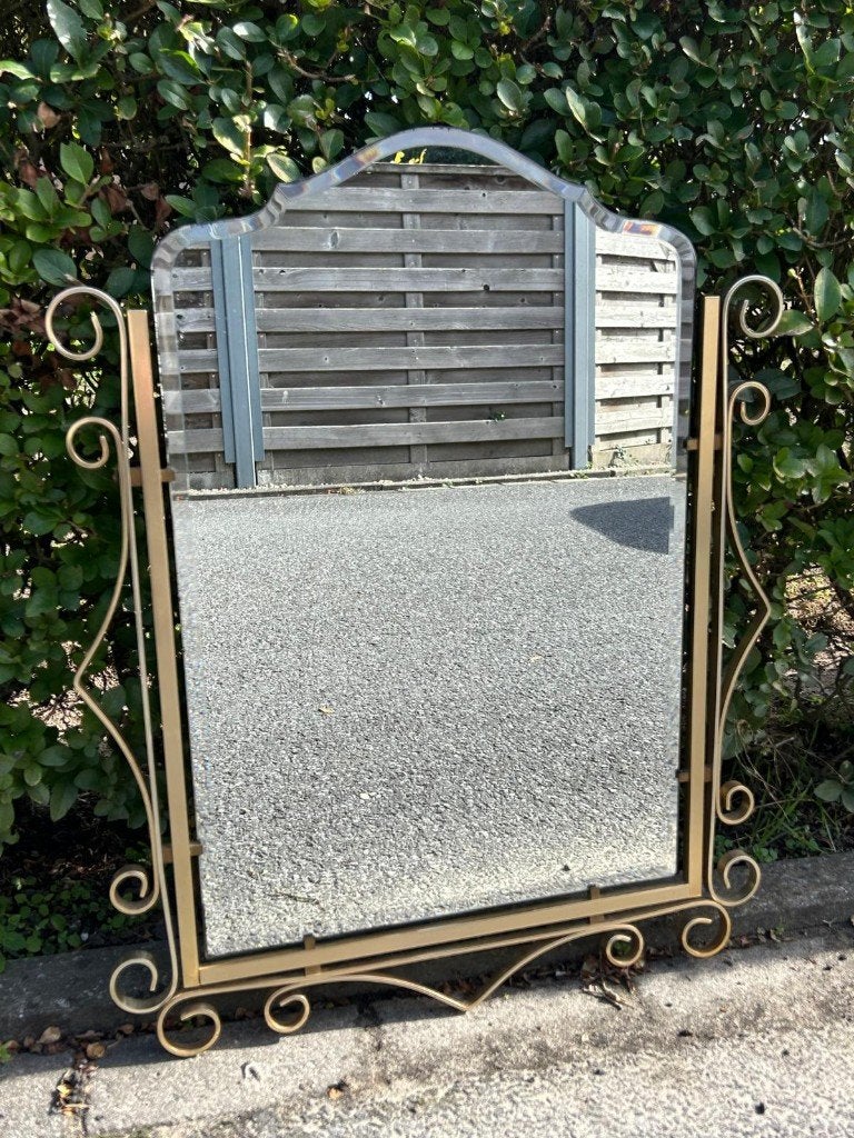 Art Deco spiegel, Ophalen, Rechthoekig, 50 tot 100 cm, Minder dan 100 cm