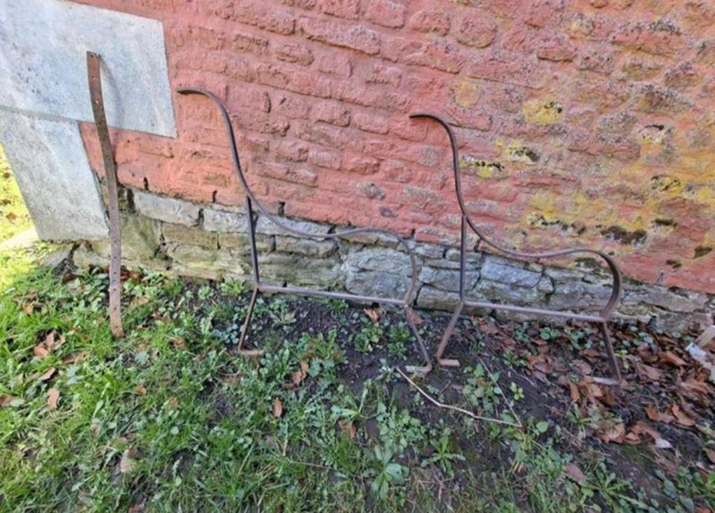 Structure en fer forgé banc ancien, Jardin & Terrasse