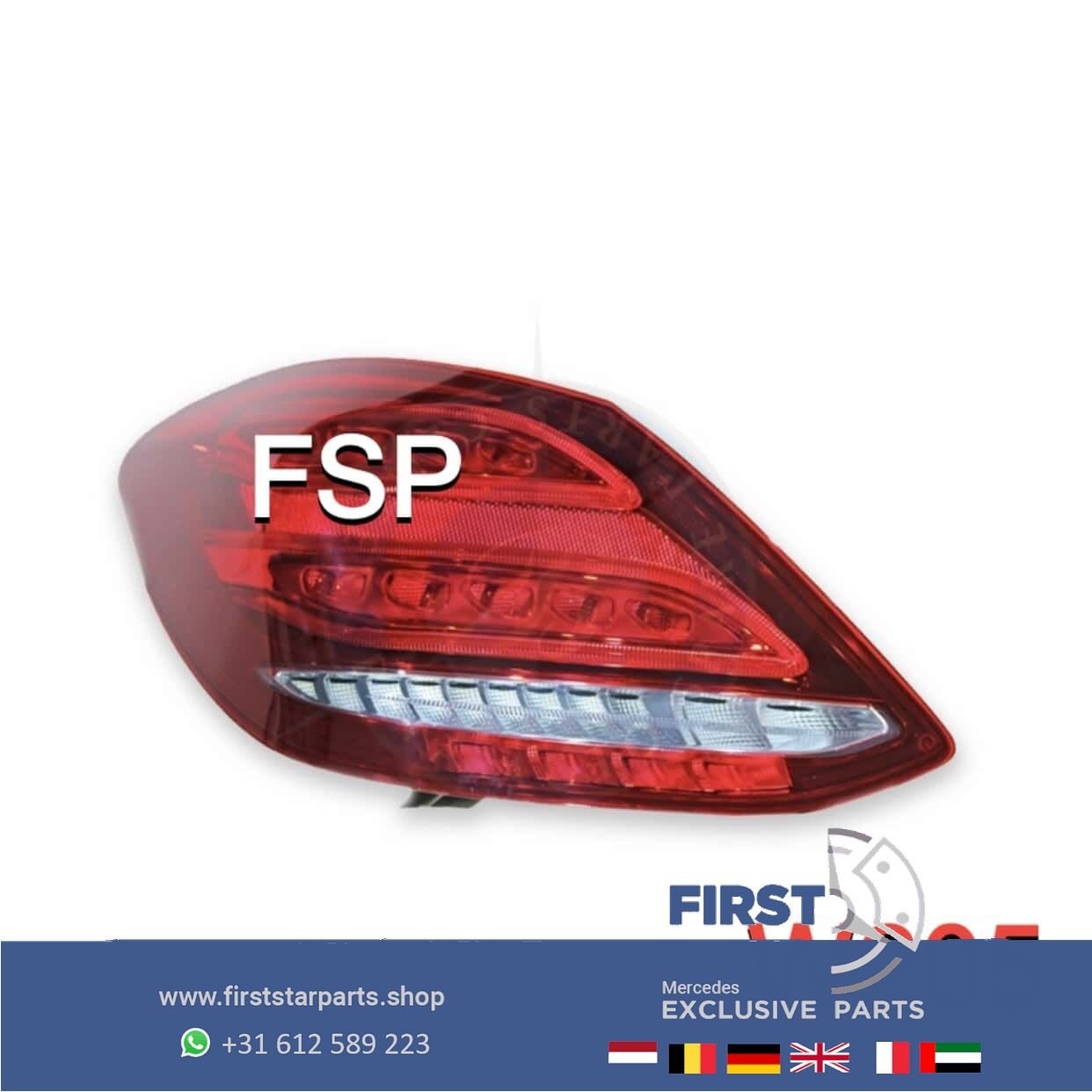 W205 sedan VOL LED ACHTERLICHTEN LINKS RECHTS ORIGINEEL Merc, Gebruikt, -, Ophalen of Verzenden, -