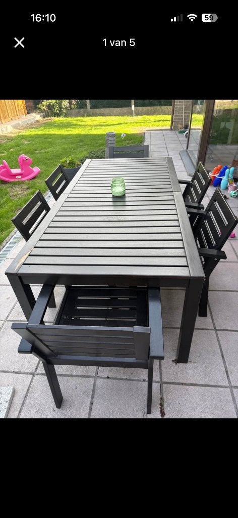 KLOVEN IKEA tuinset 6 stuks, Ophalen, Gebruikt, 6 zitplaatsen, Tuinset