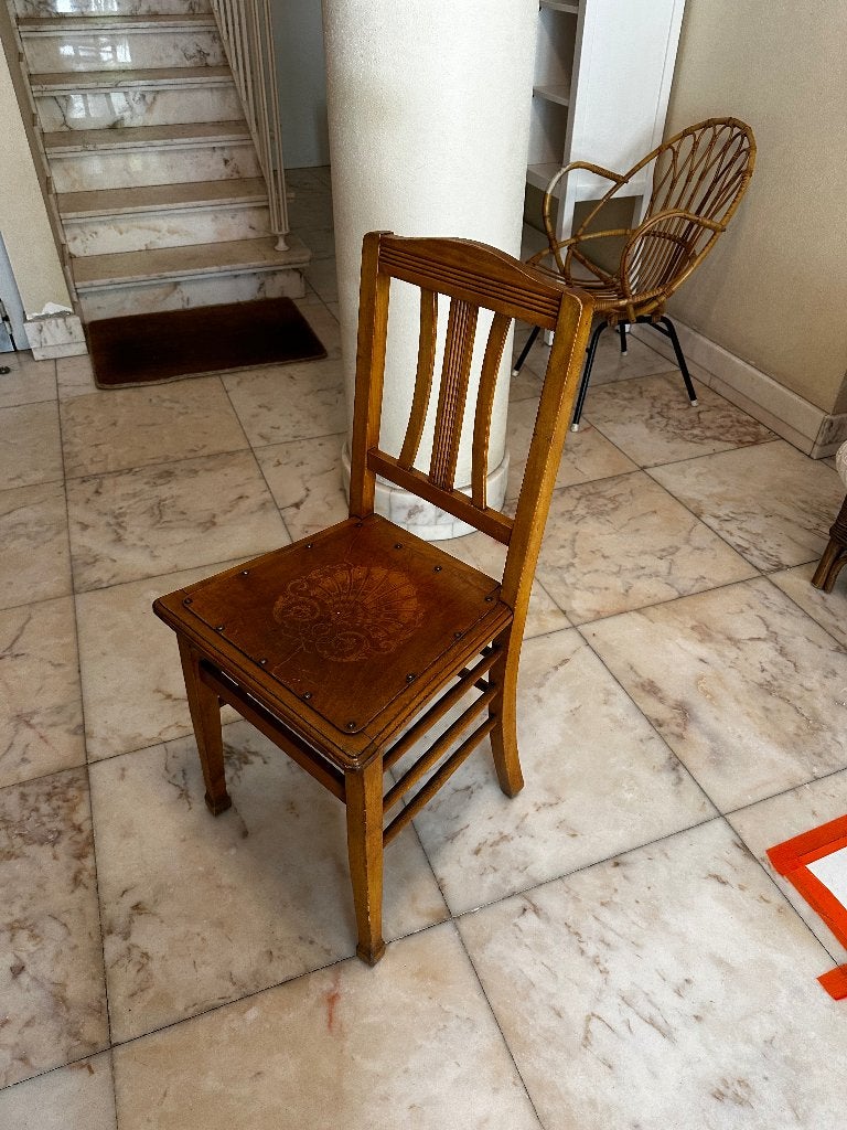 Vintage houten stoel om weg te geven, Ophalen, Gebruikt, Bruin, Eén