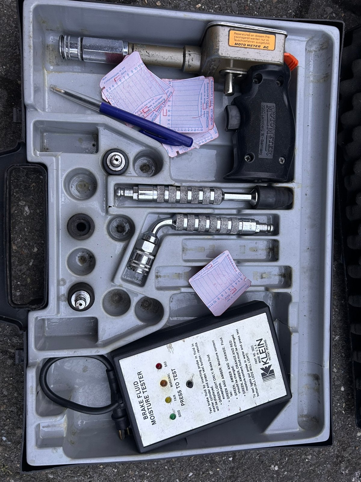 Compressietester voor motoren, Ophalen, Zo goed als nieuw