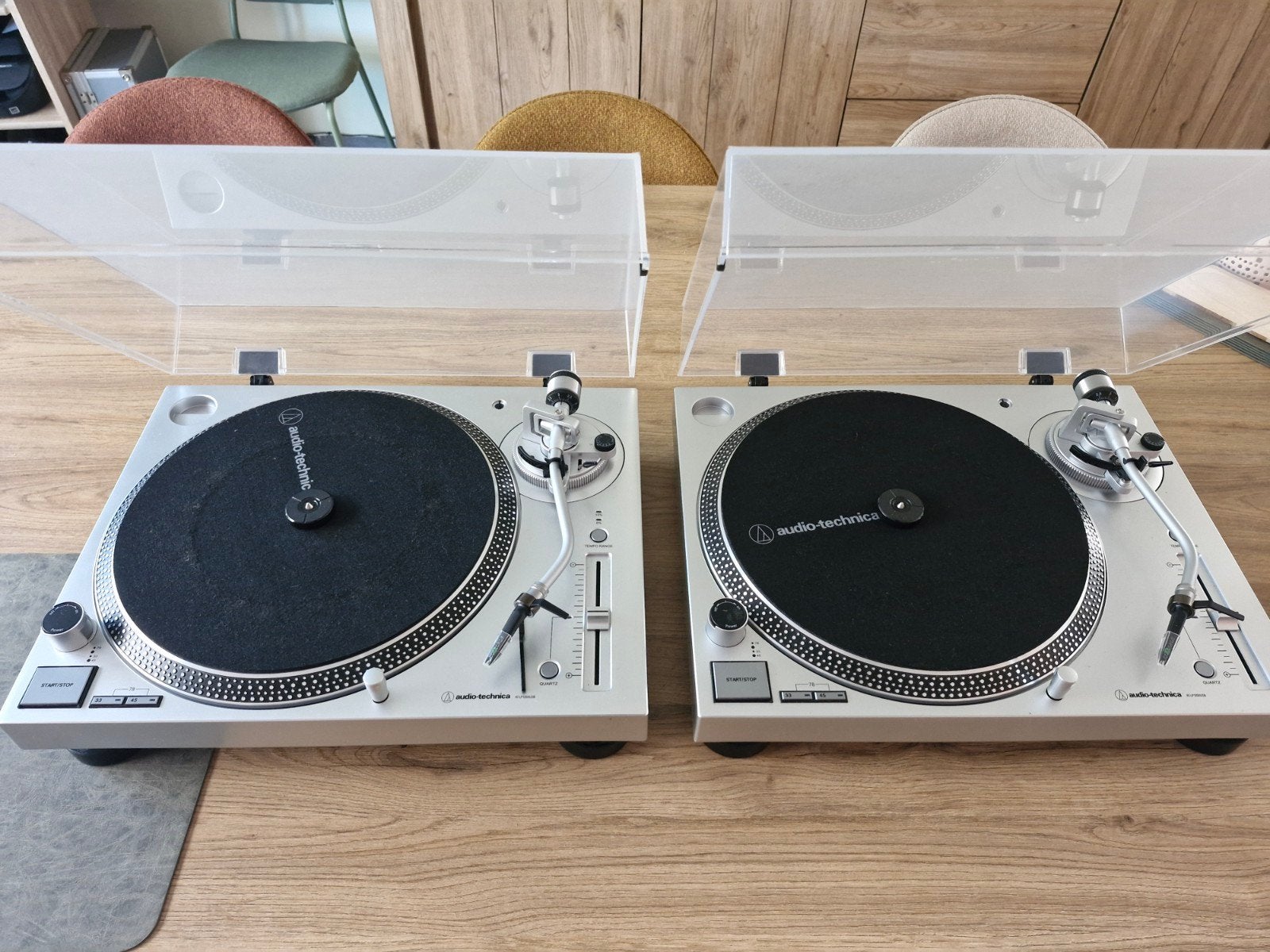 2 x audio technica lp120xusbsv + ortofon concorde, Audio, Tv en Foto, Ophalen, Zo goed als nieuw, Platenspeler, Pitch-regelaar