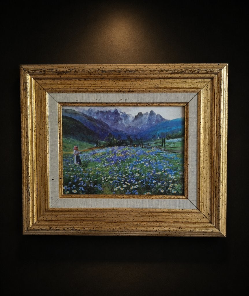 Gentiana, Antiquités & Art, Enlèvement ou Envoi, Peinture à l'huile, Toile, Fleurs