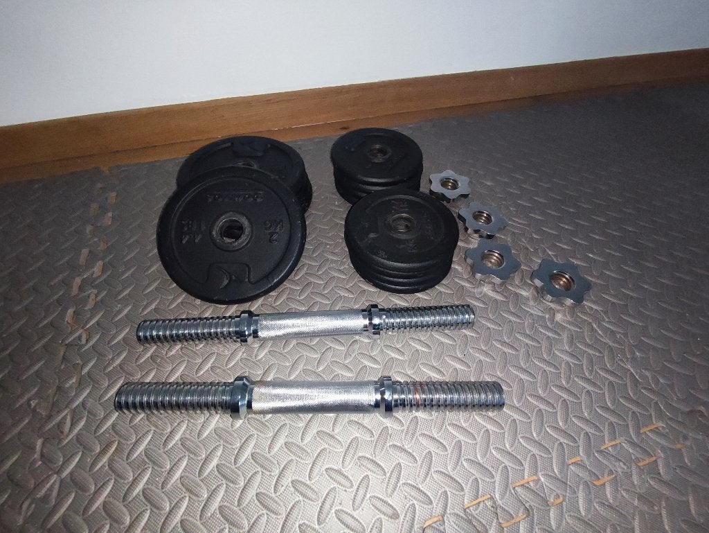 Halterset van 20 kg, Sport en Fitness, Ophalen, Gebruikt, Armen, Halterset