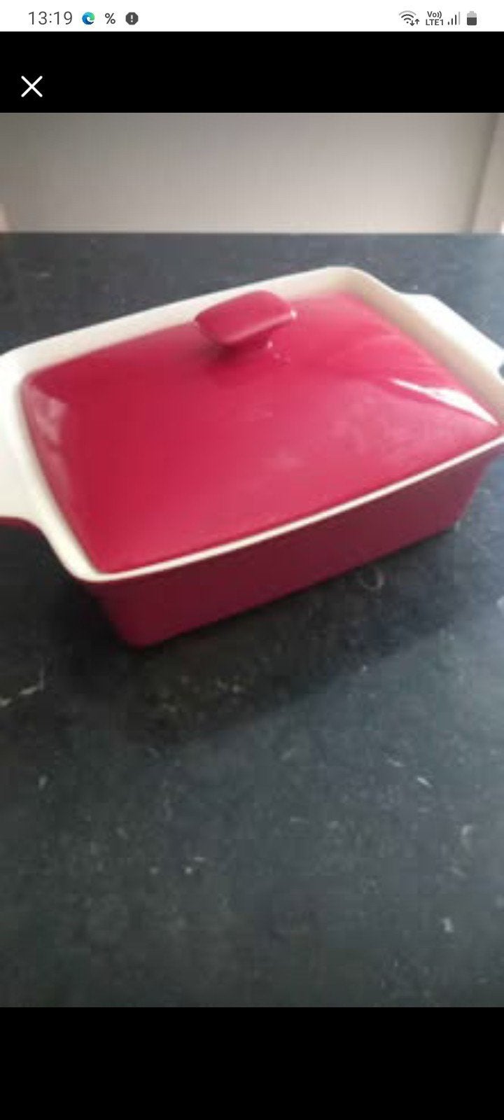 Rode ovenschaal met deksel, Met deksel, Ophalen, Nieuw