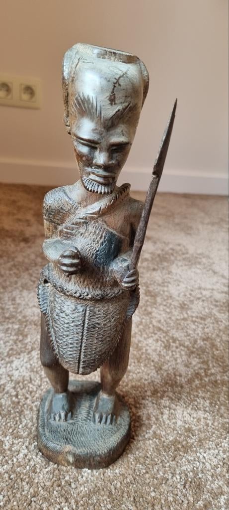 Afrikaans tribaal strijdersbeeldje, Antiek en Kunst, Ophalen of Verzenden