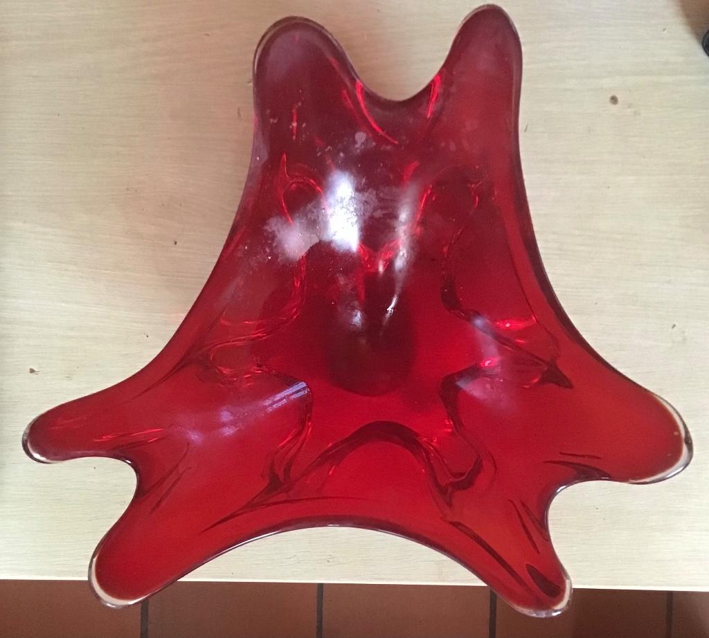 Glazen fruitschaal, Ophalen, Gebruikt, Schaal, Glas