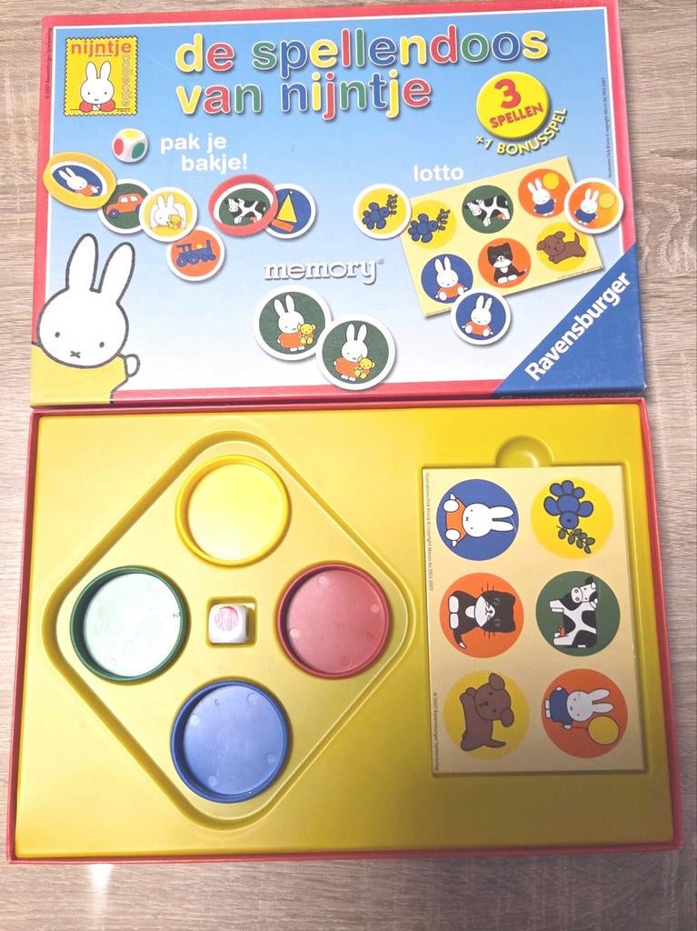 Spellendoos van Nijntje  met 3 educatieve spelletjes, Ophalen, Nieuw