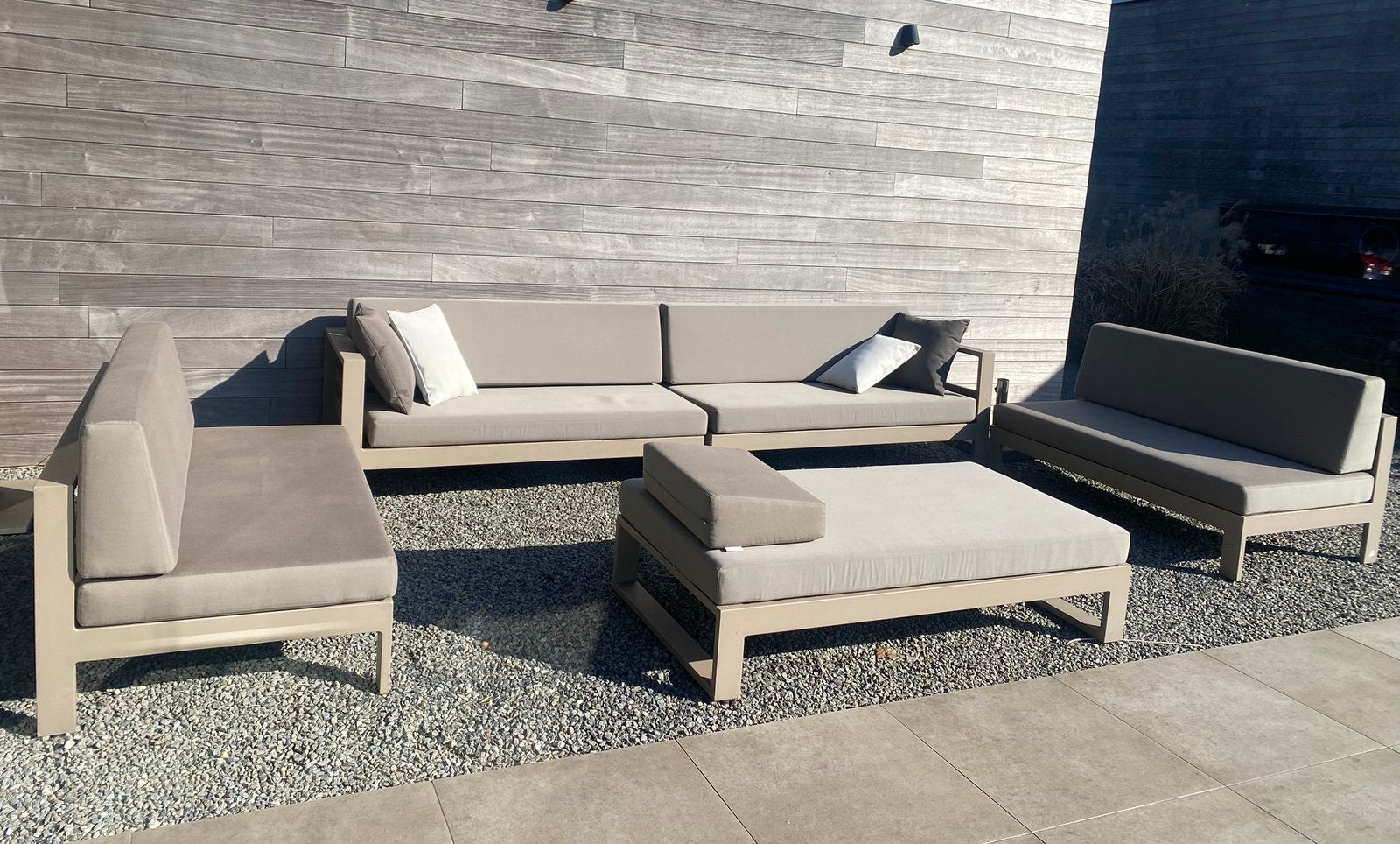 Lounge set 5-delig Jati&Kebon, Tuin en Terras, Ophalen, Gebruikt, Aluminium, Loungeset