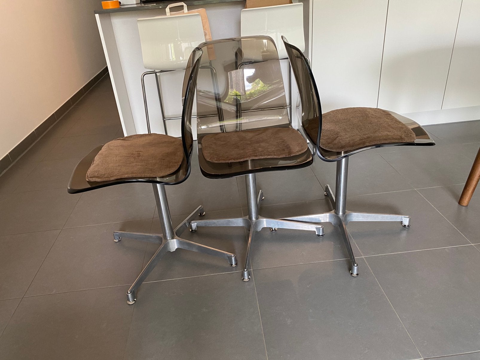 3 vintage space age stoelen Artform Paolo Tilche, Ophalen, Kunststof, Gebruikt, Space age