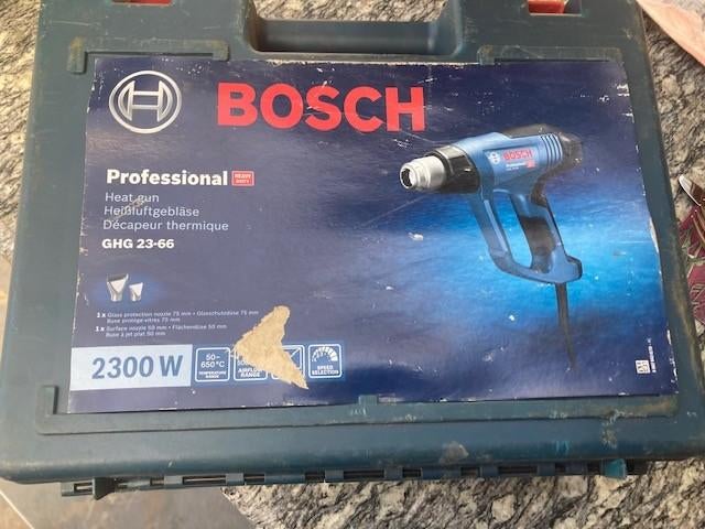 bosch verfbrander professional blauw verfstripper hitte fohn, Doe-het-zelf en Bouw, Ophalen, Gebruikt
