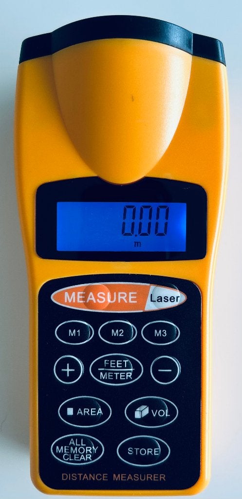 Ultrasone afstandmeter 0.5-18 meter, Doe-het-zelf en Bouw, Ophalen of Verzenden, Zo goed als nieuw, Afstand