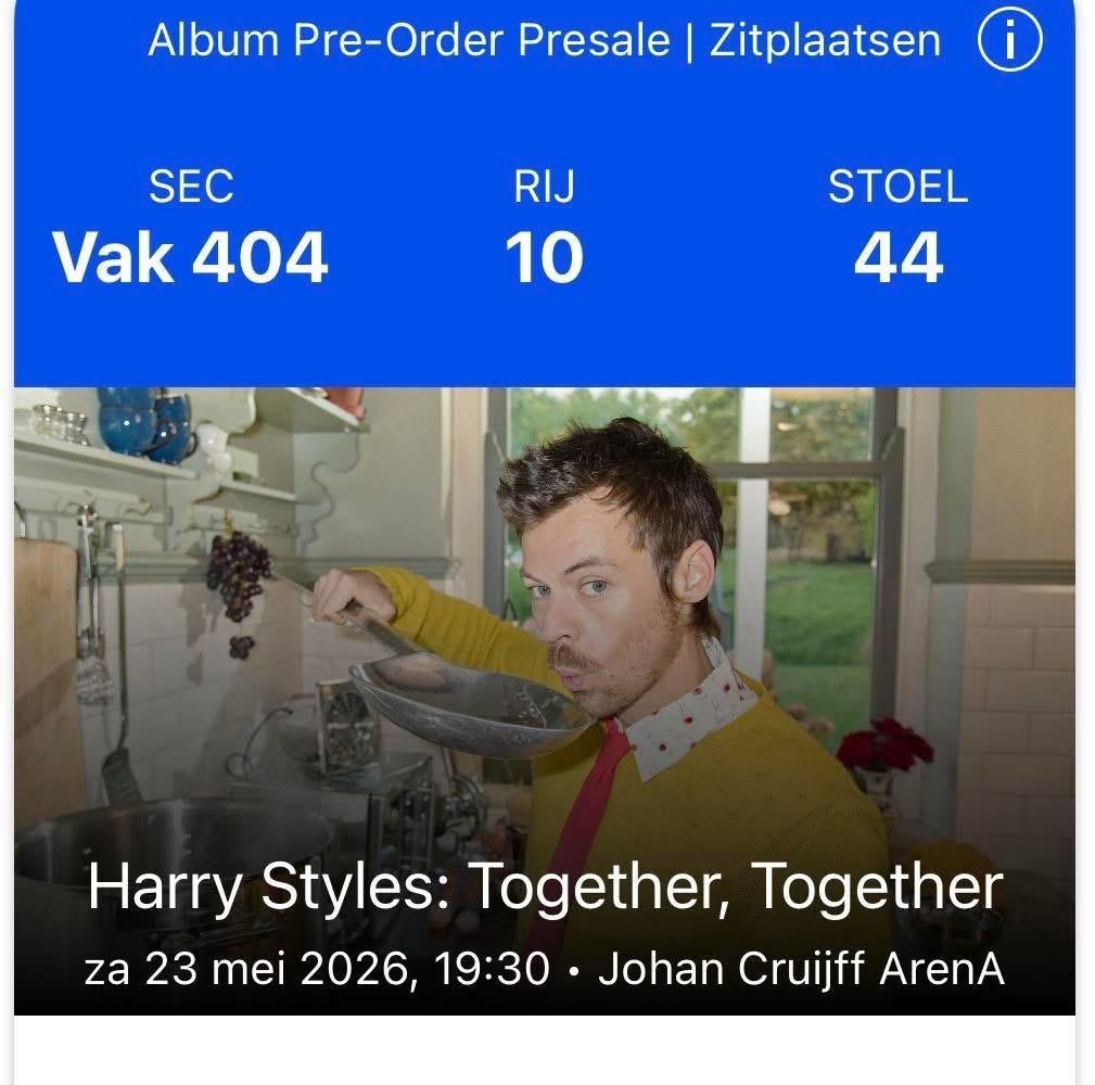 Tickets Harry Styles 23 mei, Mei