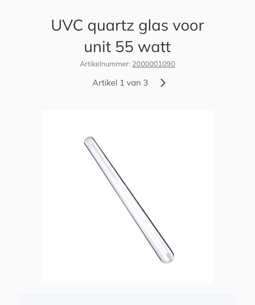 UVC Quartz glas voor UV filter (55w), Jardin & Terrasse, Enlèvement, Neuf, Filtre de bassin