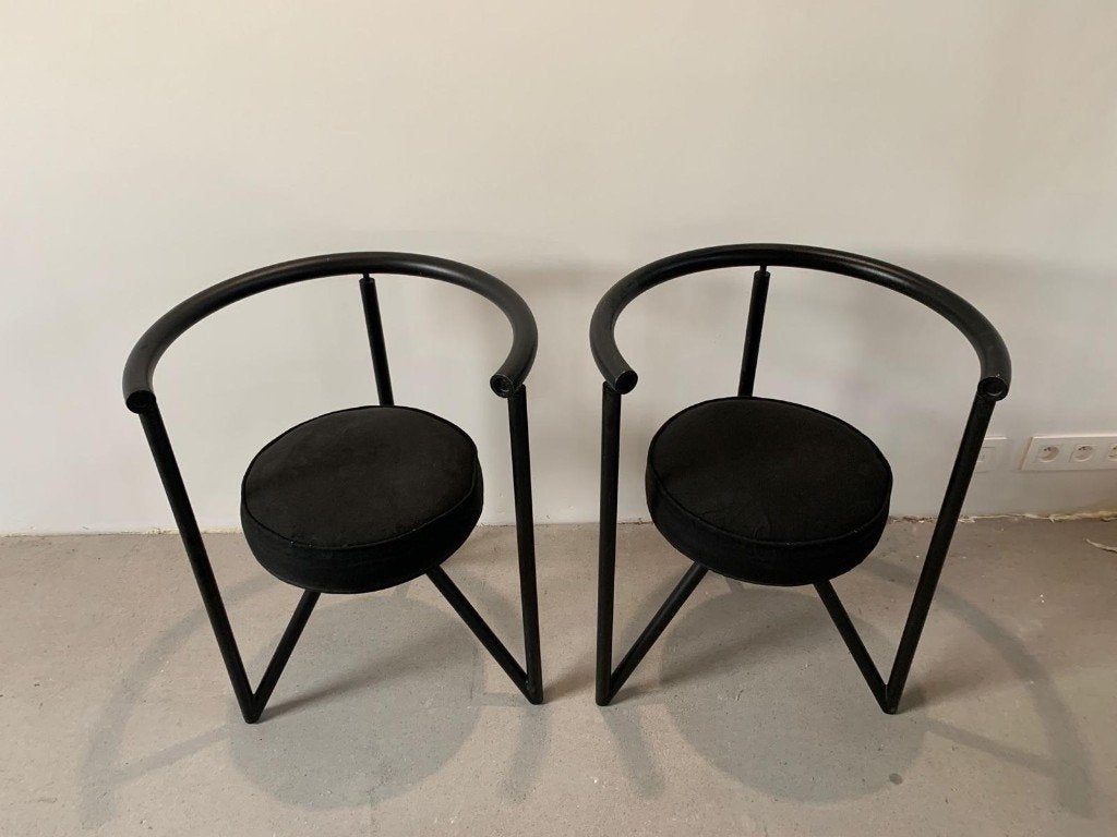 2X fauteuils «Miss Dorn» design par Philippe Starck /Disform, Maison & Meubles, Enlèvement ou Envoi, Deux, Postmoderne, Utilisé