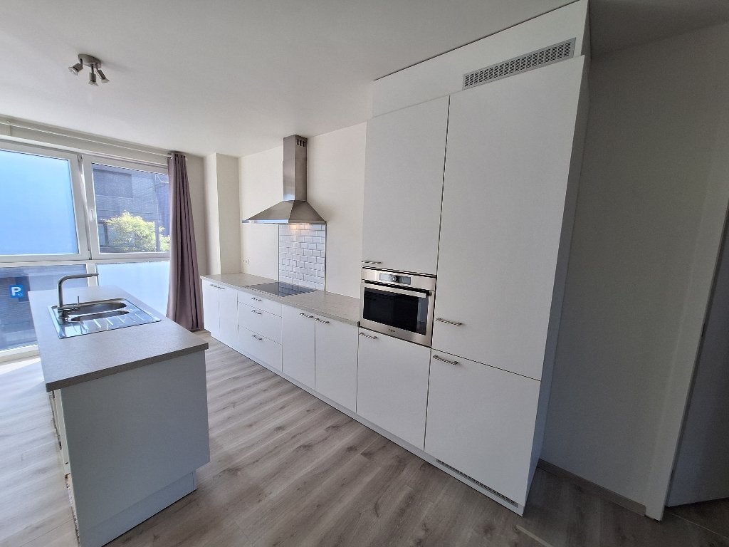 Witte keuken met eiland incl. toestellen, Maison & Meubles, Cuisine | Cuisines complètes, Enlèvement, Utilisé, Blanc