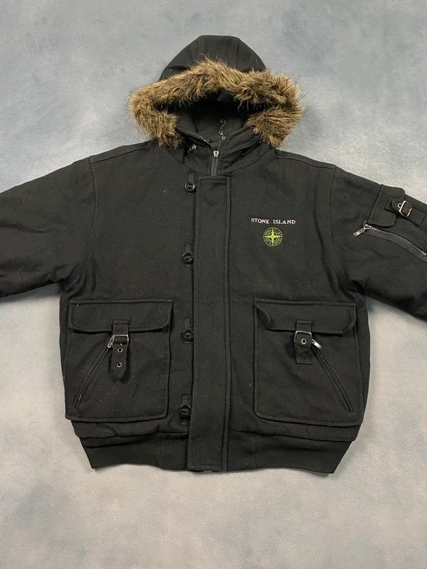 Stone Island Bomber Jacket Harrington Made in USA, Kleding | Heren, Zwart, Maat 56/58 (XL), Ophalen of Verzenden, Stone Island