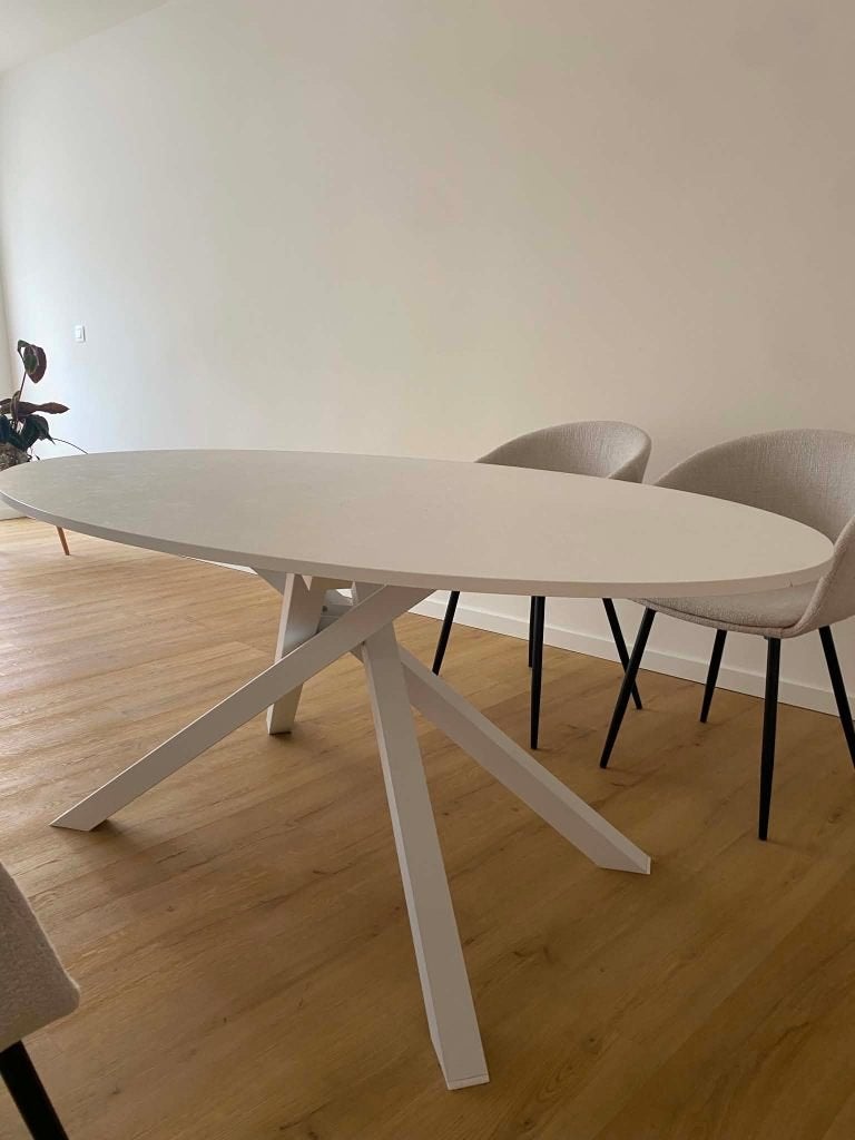 IKEA MARIEDAMM eettafel wit – 180x100 cm – zeer goede staat, Ophalen, 100 tot 150 cm, Zo goed als nieuw, Vijf personen of meer