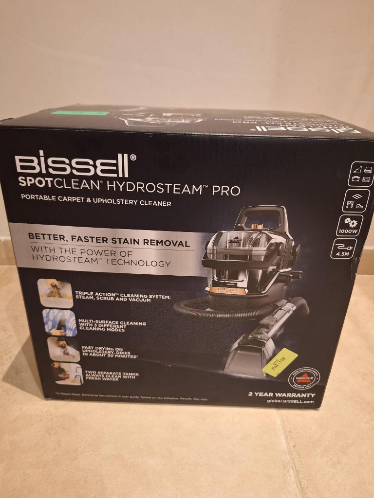 BISSELL SpotClean HydroSteam Pro Draagbarestoomreinige 3700N, Elektronische apparatuur, Stofzuigers, Nieuw, Stoomreiniger, Minder dan 1200 watt