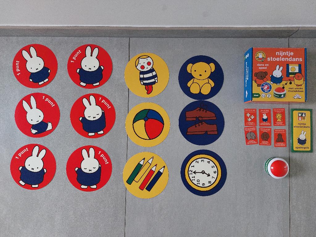Nijntje stoelendans spel en muziekdoosje, Kinderen en Baby's, Ophalen, Zo goed als nieuw, Met geluid