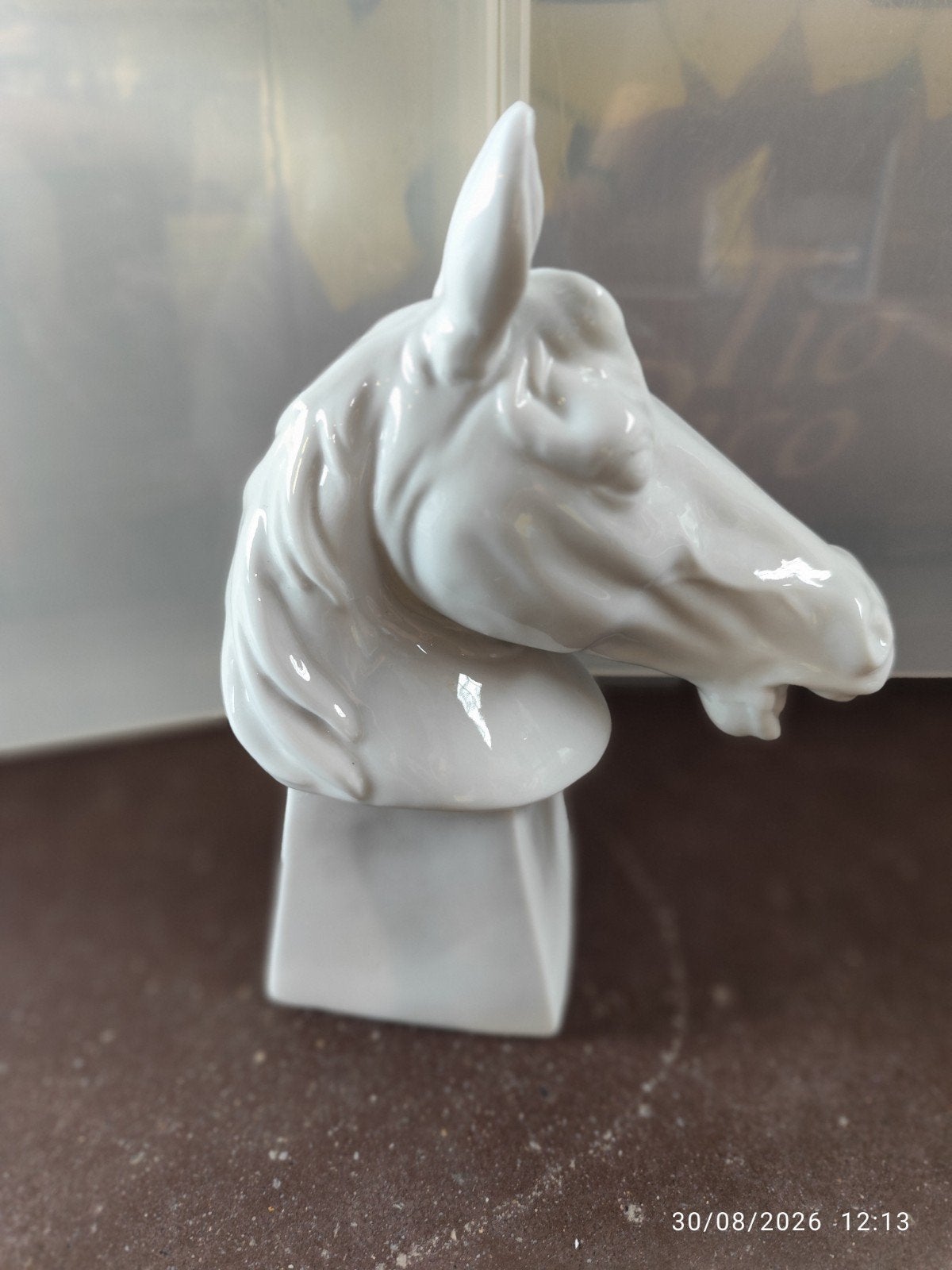 buste cheval en faïence 20 cm, Enlèvement ou Envoi