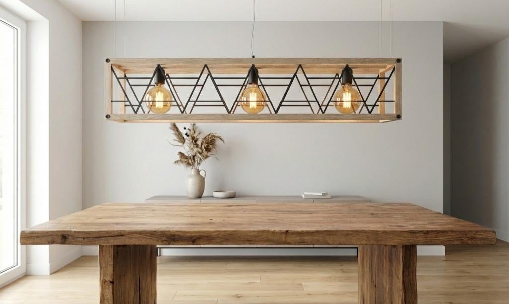 Suspension Artisanale "Full Wood" – 100% Bois & Chêne Massif, Ophalen