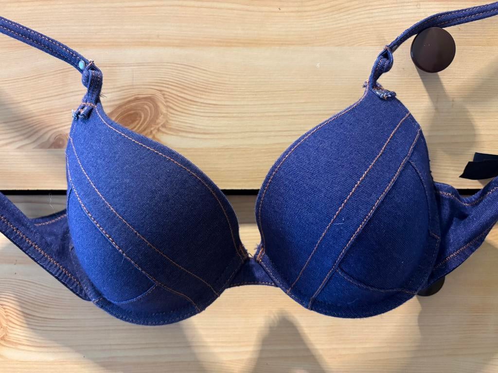 Jeans-kleurige bh van Sapph (75B)., Ophalen of Verzenden, Blauw, BH