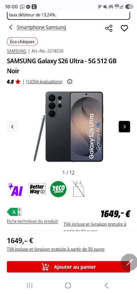 S26 ultra 512, Télécoms, Téléphonie mobile | Samsung, Enlèvement, Comme neuf