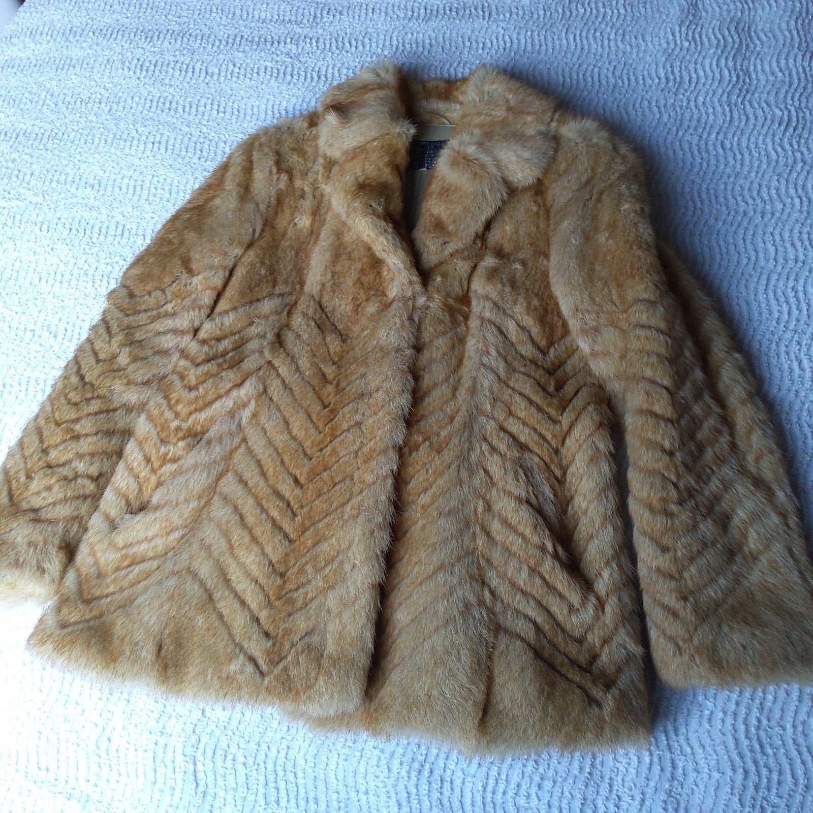 Vintage Bontjas 'Coyote'. Maat 36 Small, Ophalen of Verzenden, Maat 36 (S), Beige