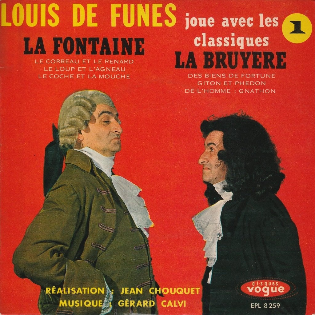 Louis de Funes - La Fontaine / La Bruyere, EP, Enlèvement ou Envoi, Humour et Cabaret, 7 inch