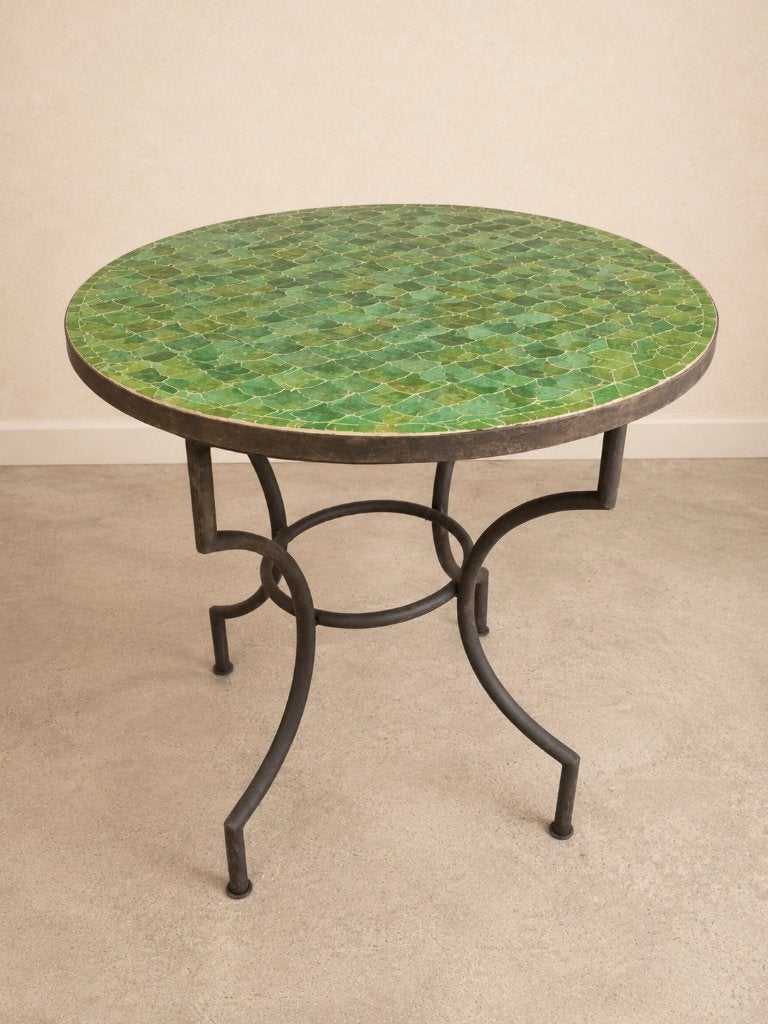 Unieke Mozaïeke groene tafel, Ophalen of Verzenden