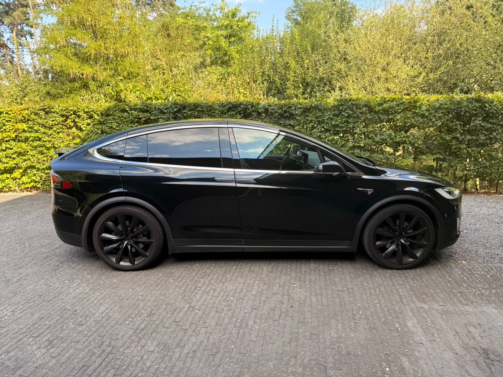 Tesla x 2019 , black/carbon, new battery 3/2026, full self, Autos, Cuir, Model X, Achat, 7 places